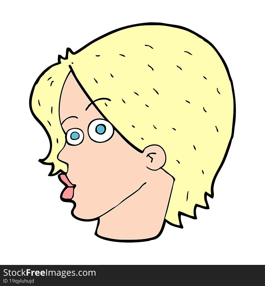 cartoon female face