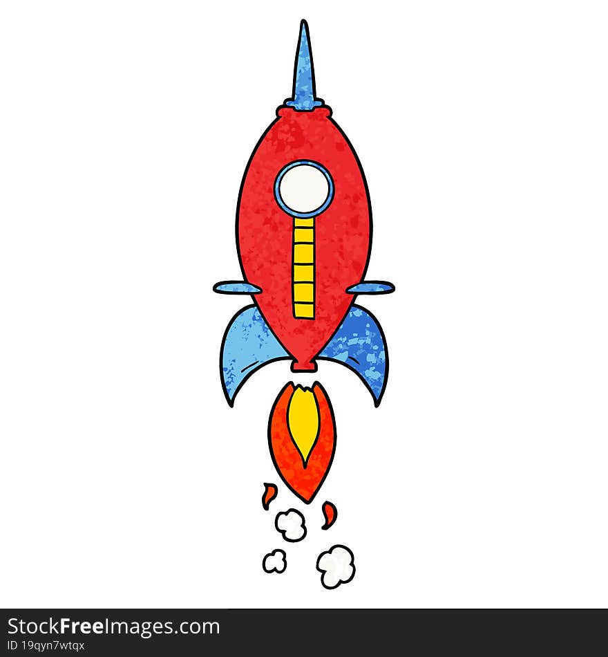 cartoon space rocket. cartoon space rocket