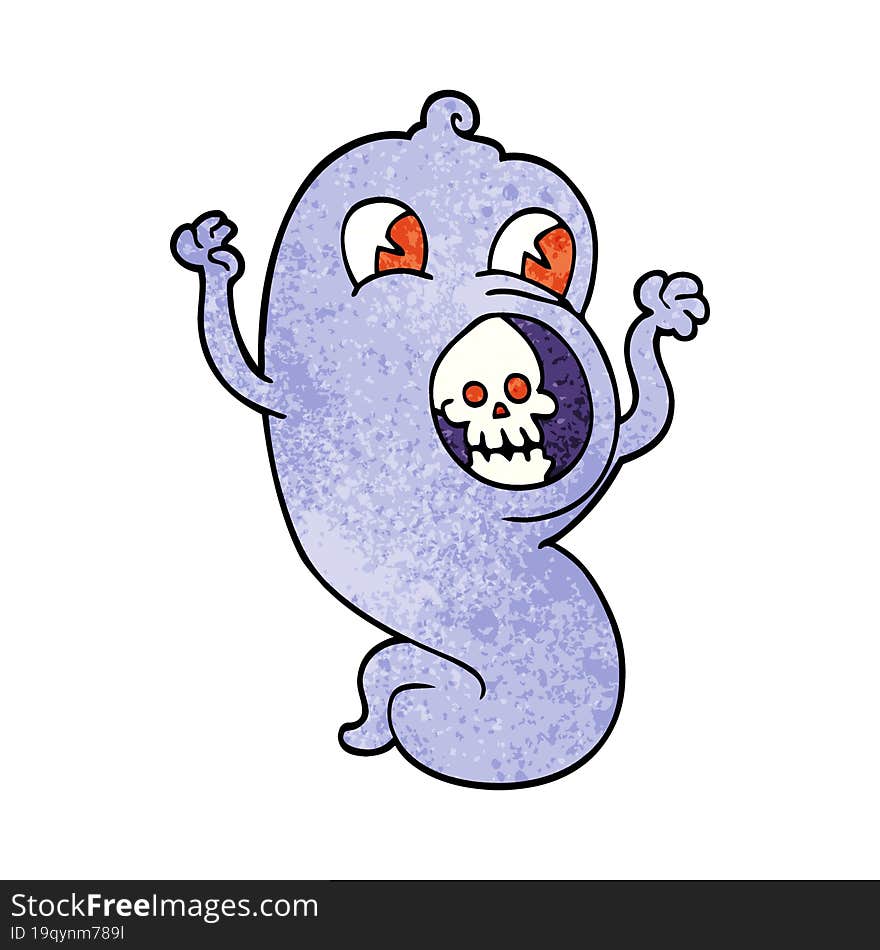 cartoon doodle ghost