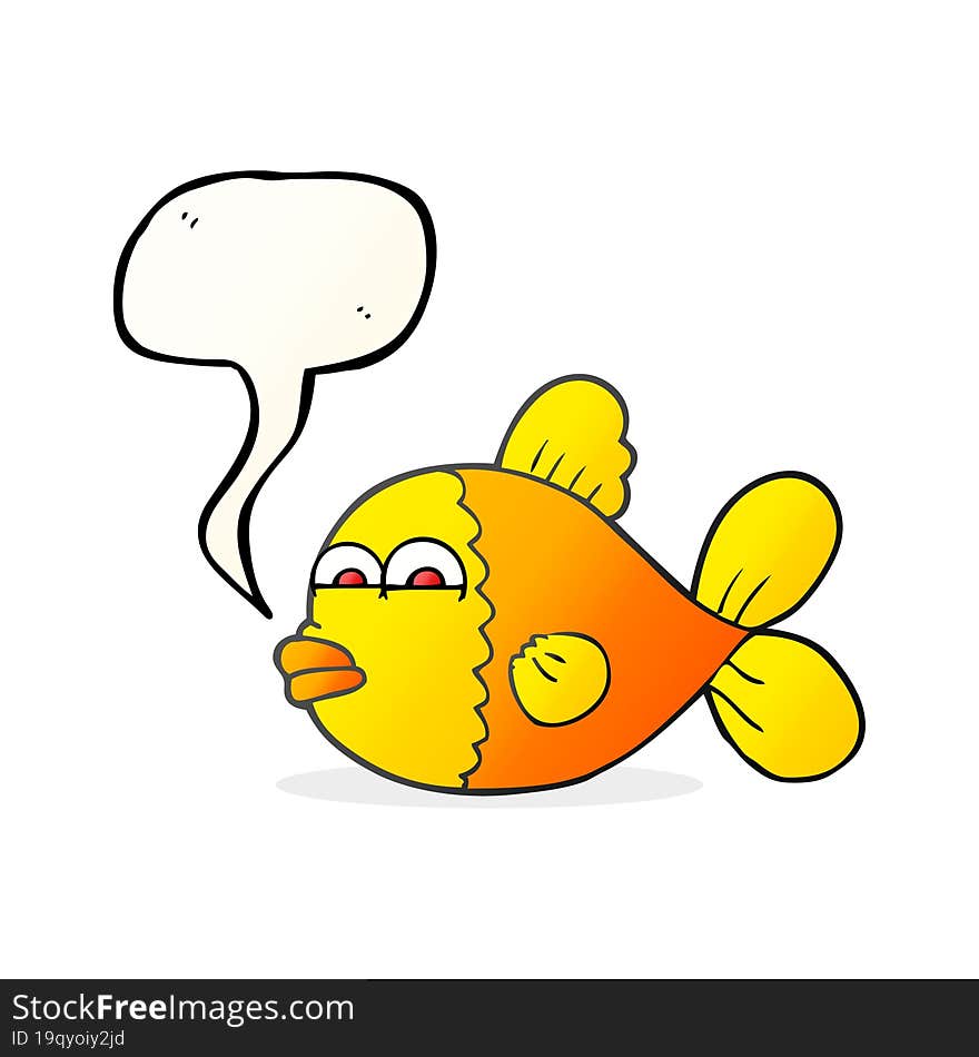 Speech Bubble Cartoon Fish