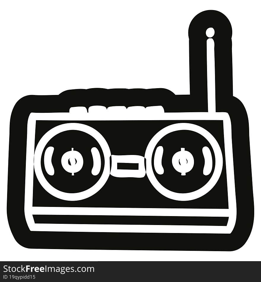 radio cassette player icon symbol