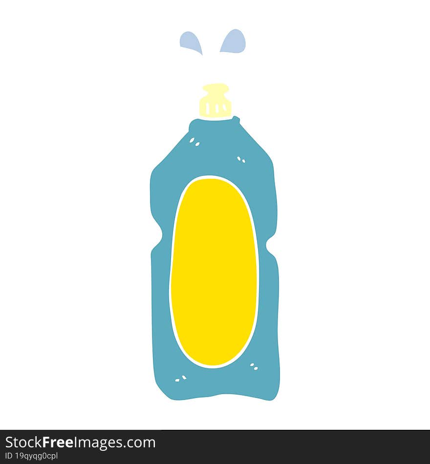 flat color illustration of a cartoon cleaning product