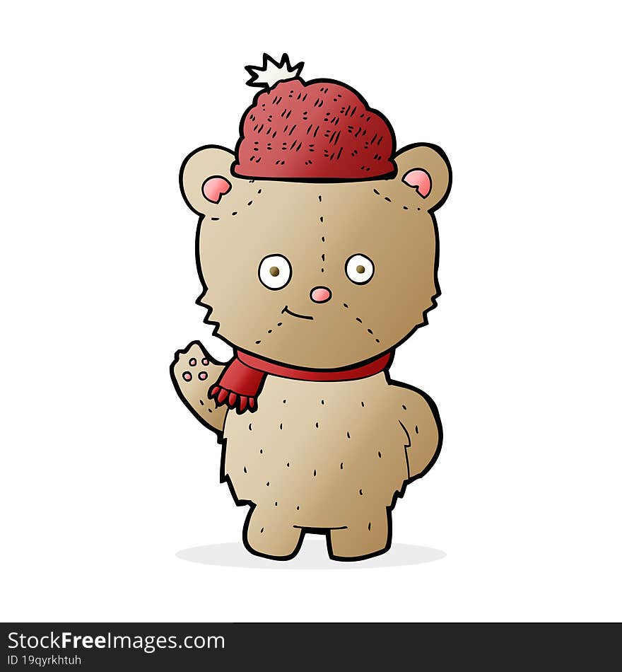 cartoon bear in hat