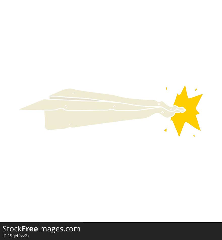 Flat Color Style Cartoon Paper Airplane