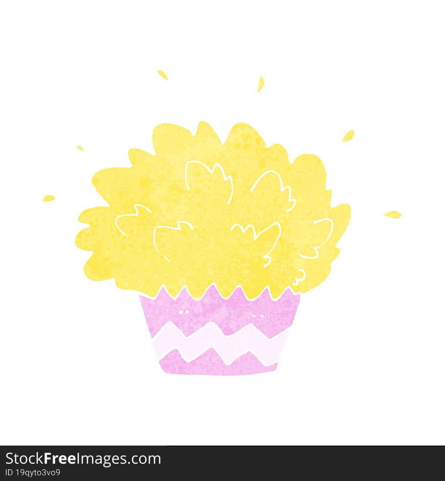 cartoon exploding cupcake