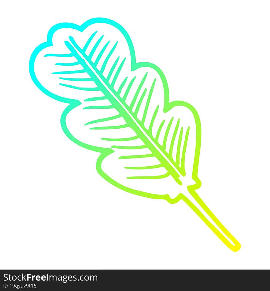 cold gradient line drawing cartoon