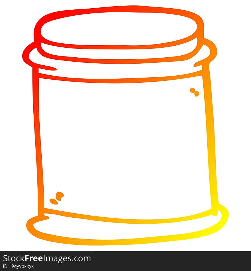 warm gradient line drawing of a cartoon vitamin pots