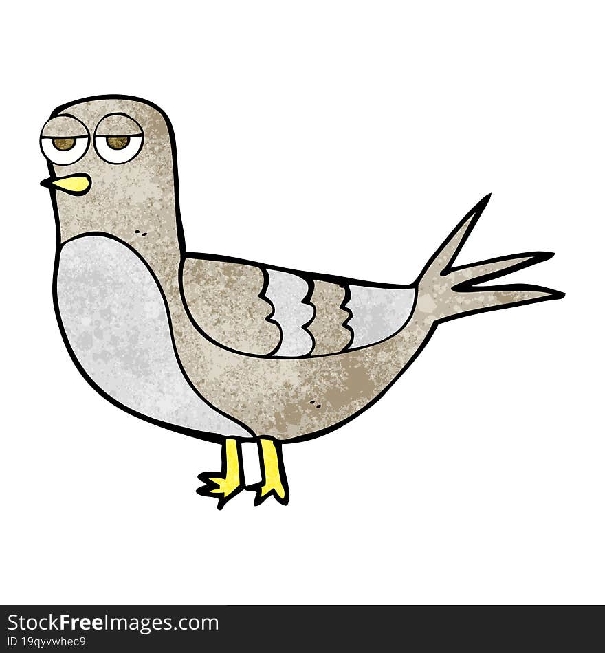 textured cartoon pigeon