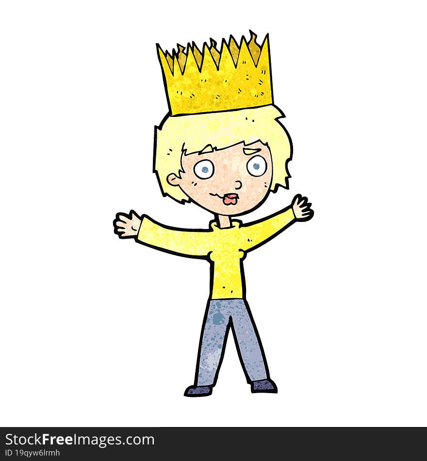 cartoon person wearing crown