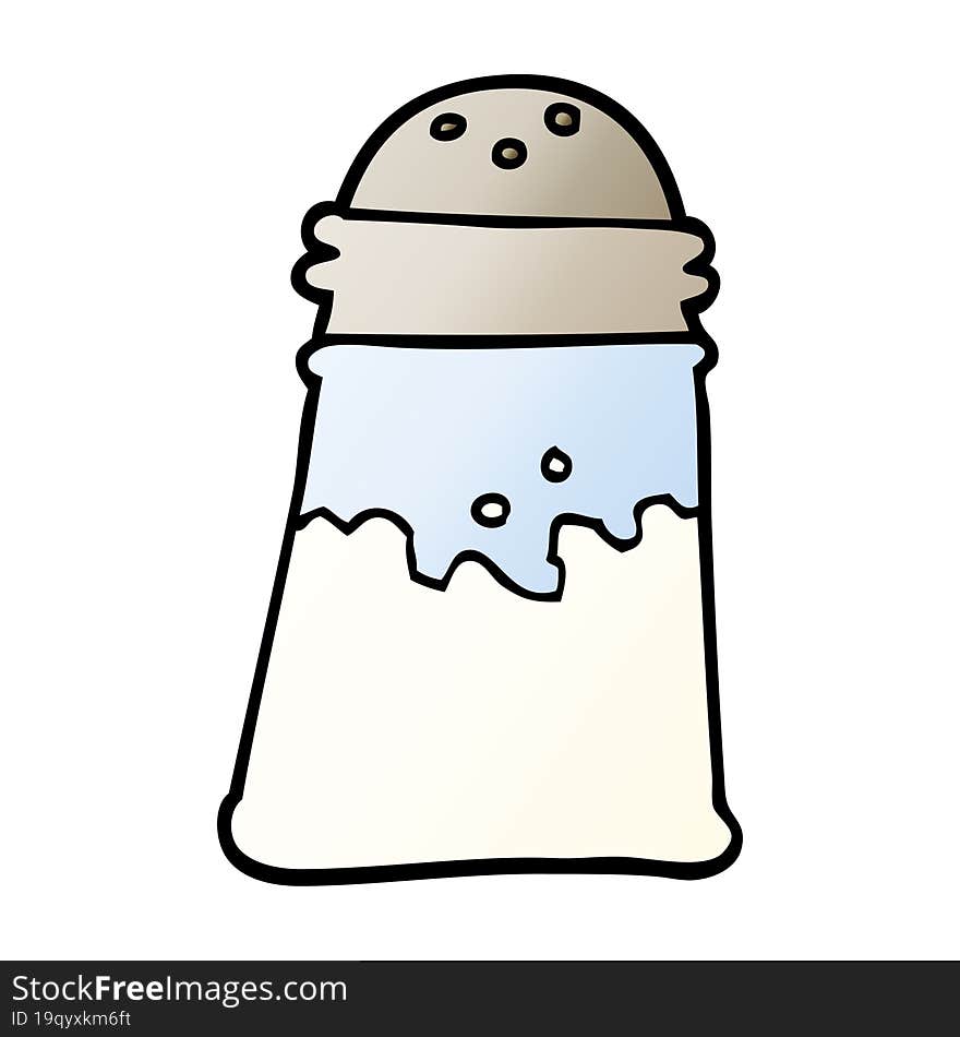 vector gradient illustration cartoon salt shaker