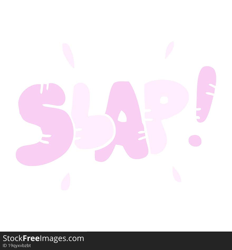 flat color illustration cartoon slap symbol