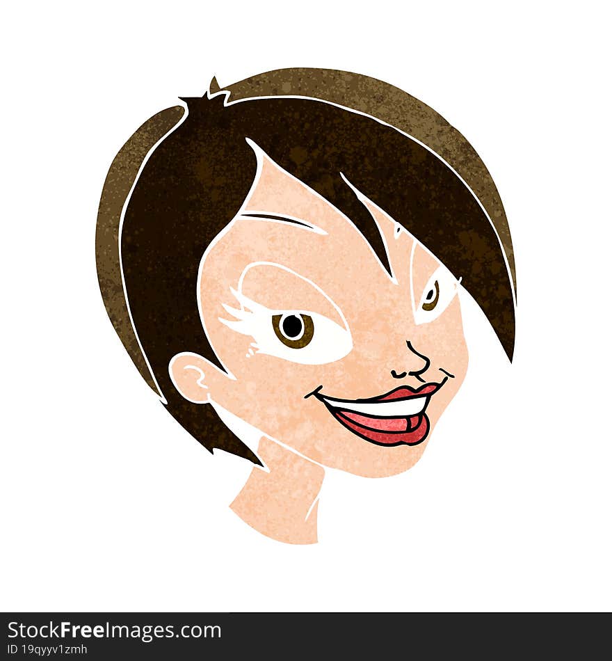 cartoon pretty female face