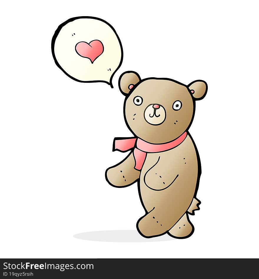 cartoon bear in love