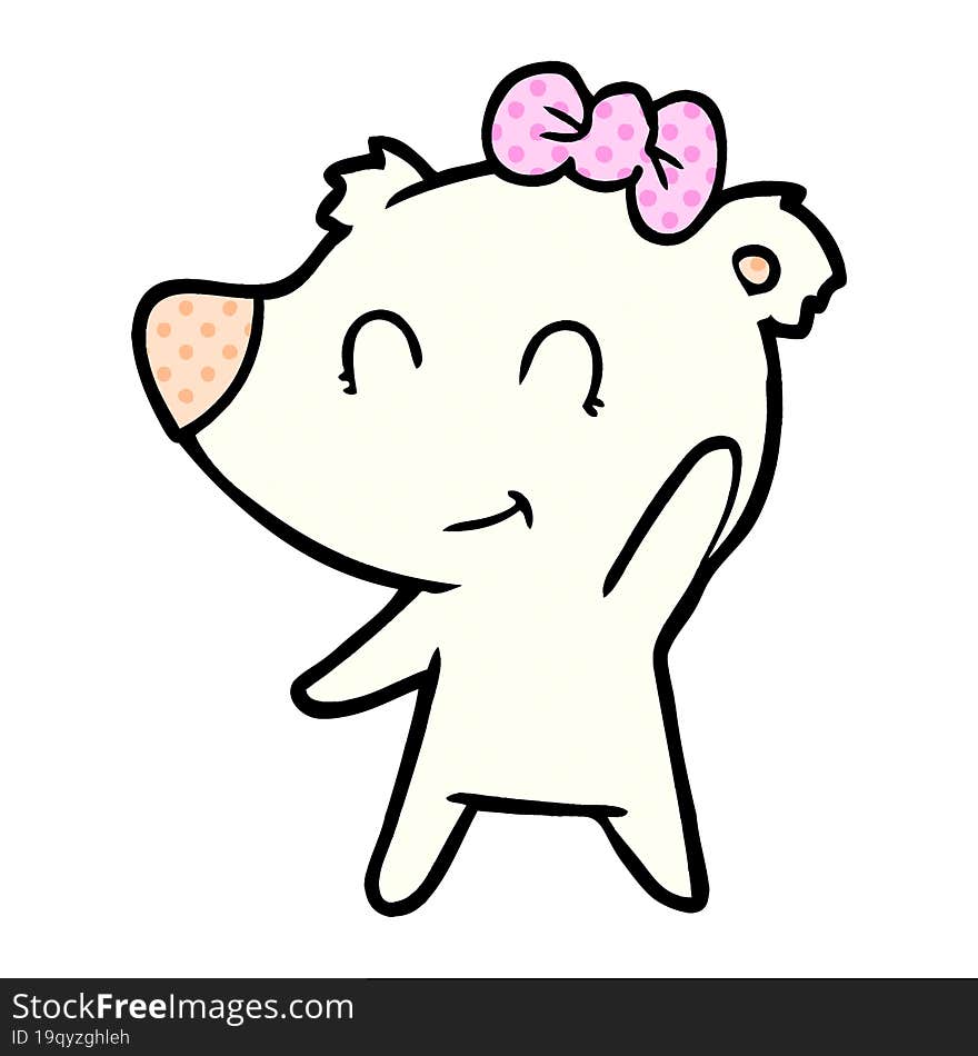 female polar bear cartoon. female polar bear cartoon