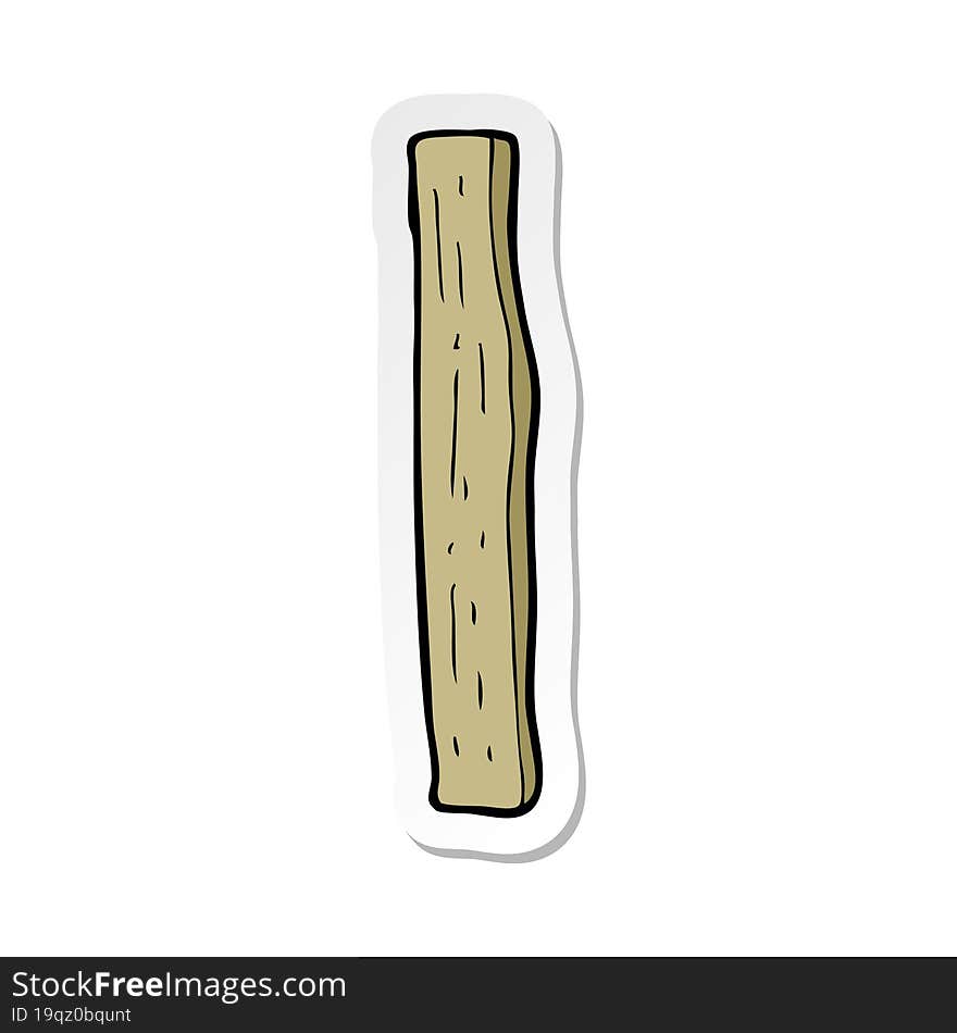 sticker of a cartoon wood post