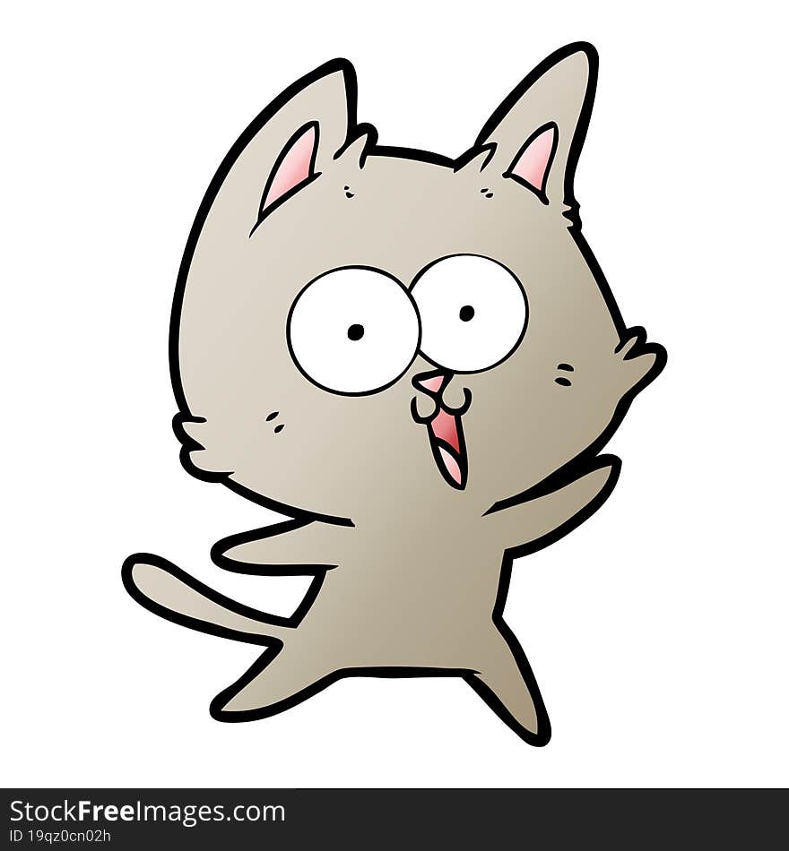 funny cartoon cat. funny cartoon cat