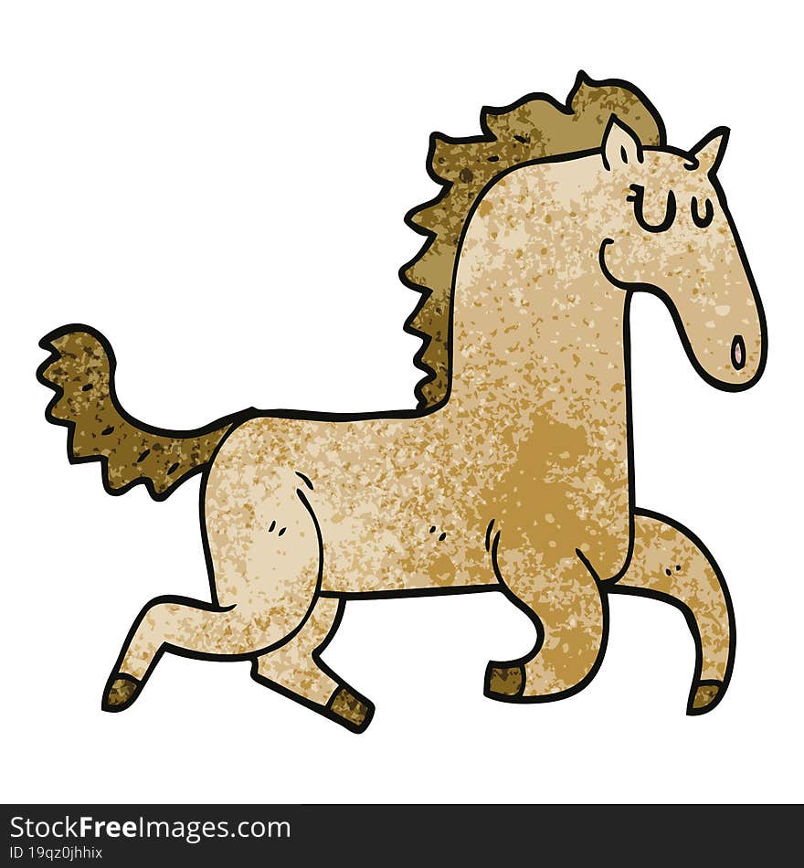 cartoon doodle magnificent stallion