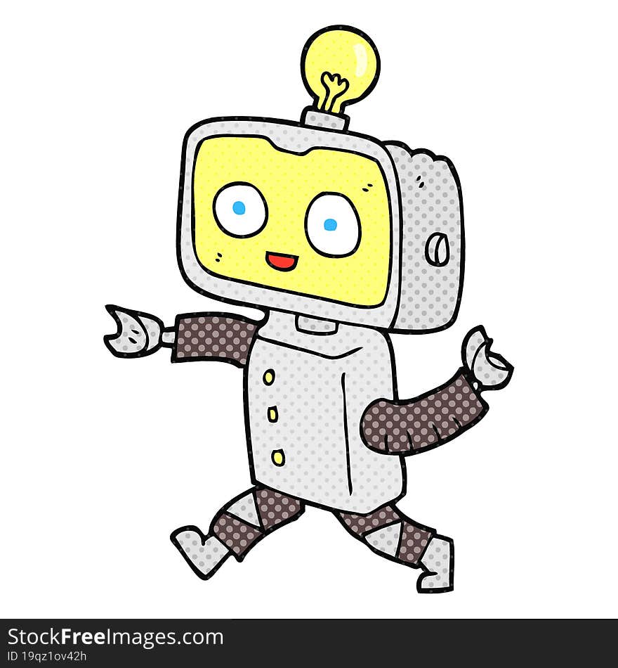 cartoon little robot