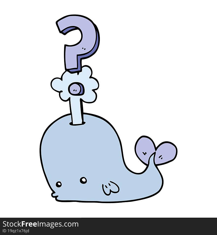 cartoon curious whale