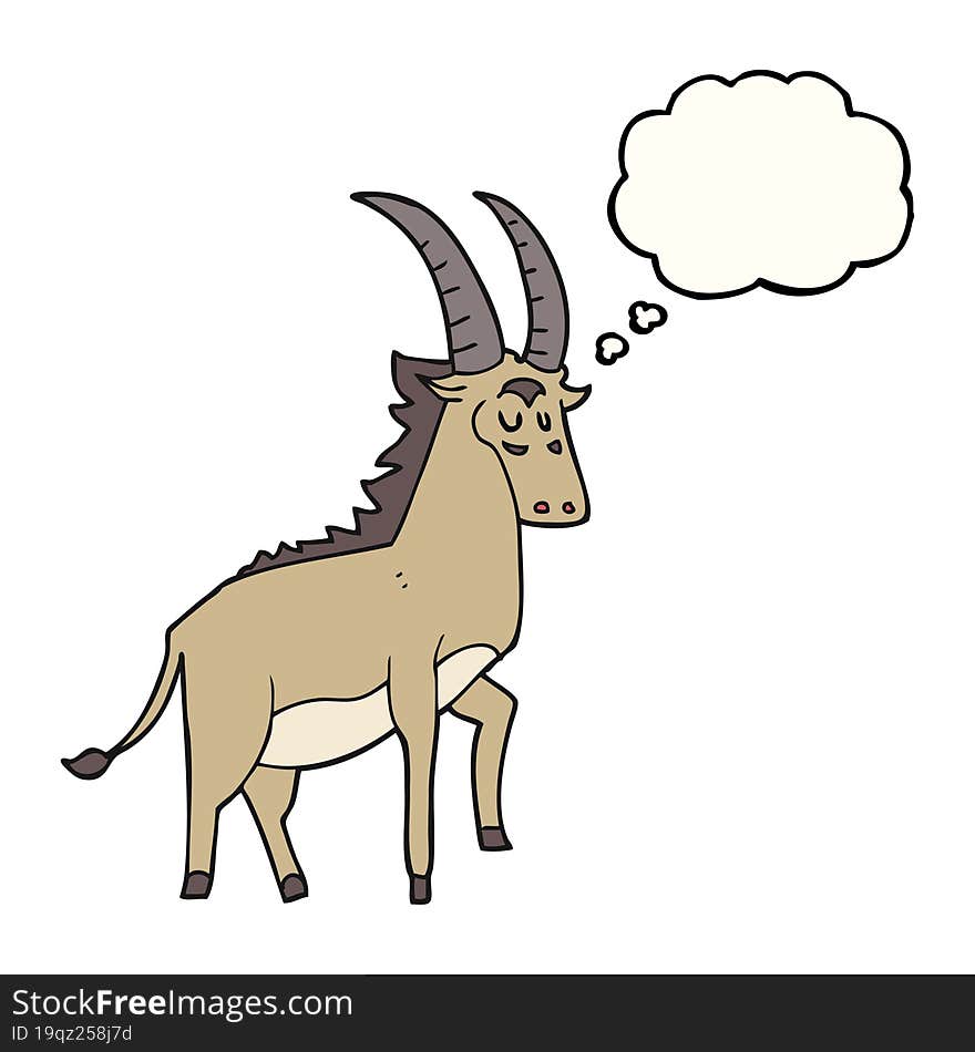 Thought Bubble Cartoon Antelope