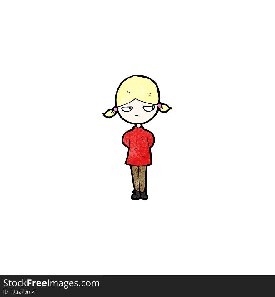 cartoon annoyed blond girl