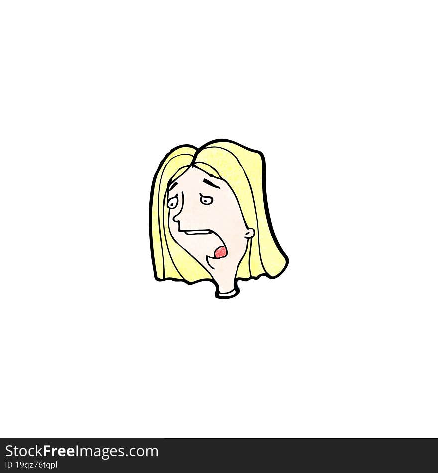 cartoon gasping woman