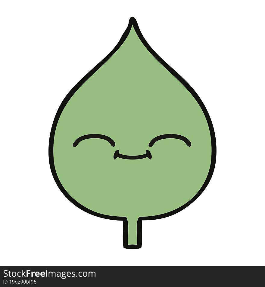 cute cartoon expressional leaf