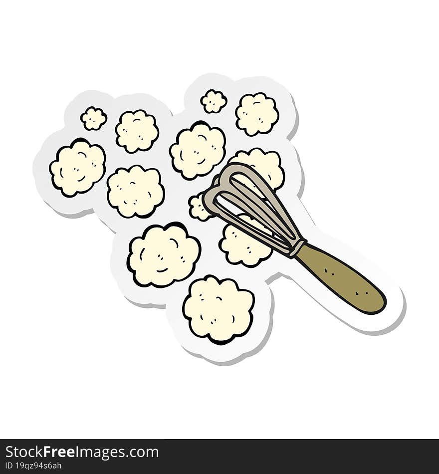 sticker of a cartoon whisk