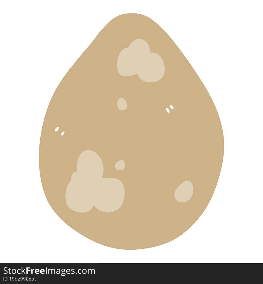 Flat Color Style Cartoon Egg