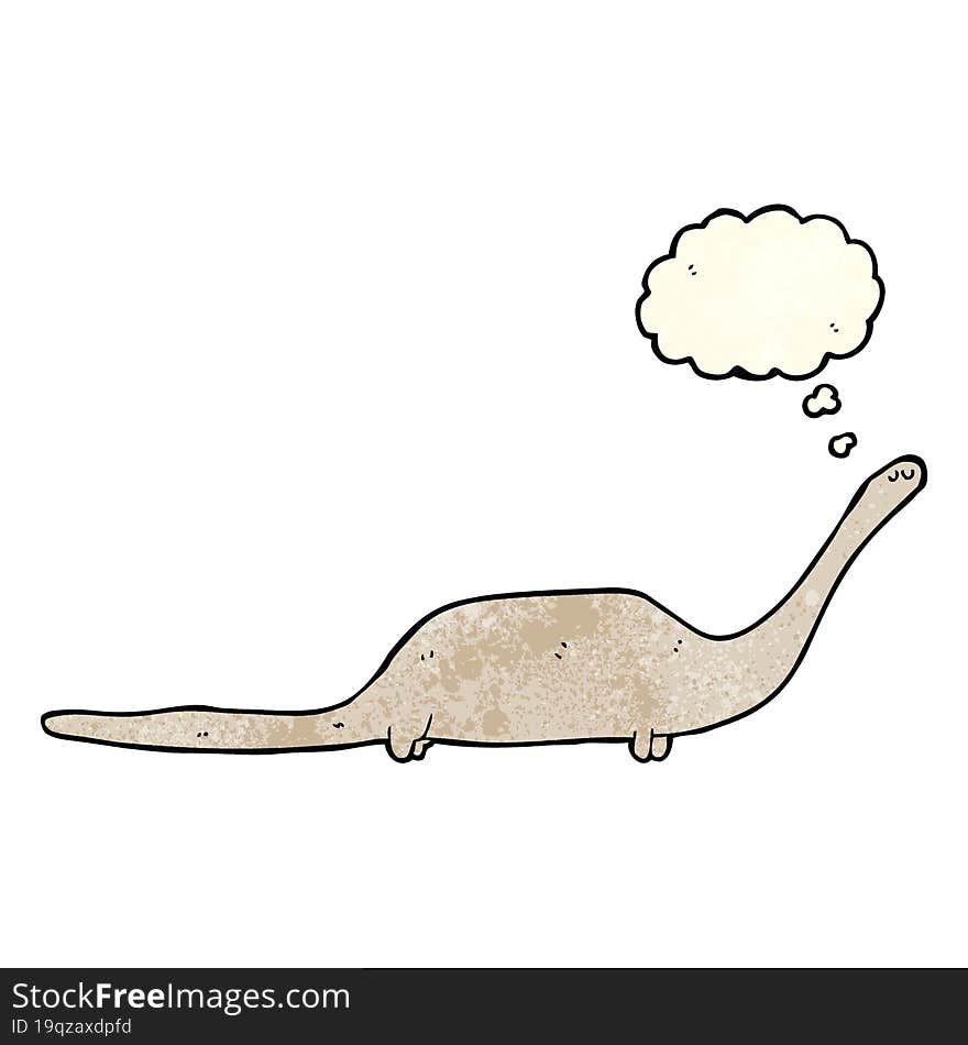 cartoon dinosaur with thought bubble