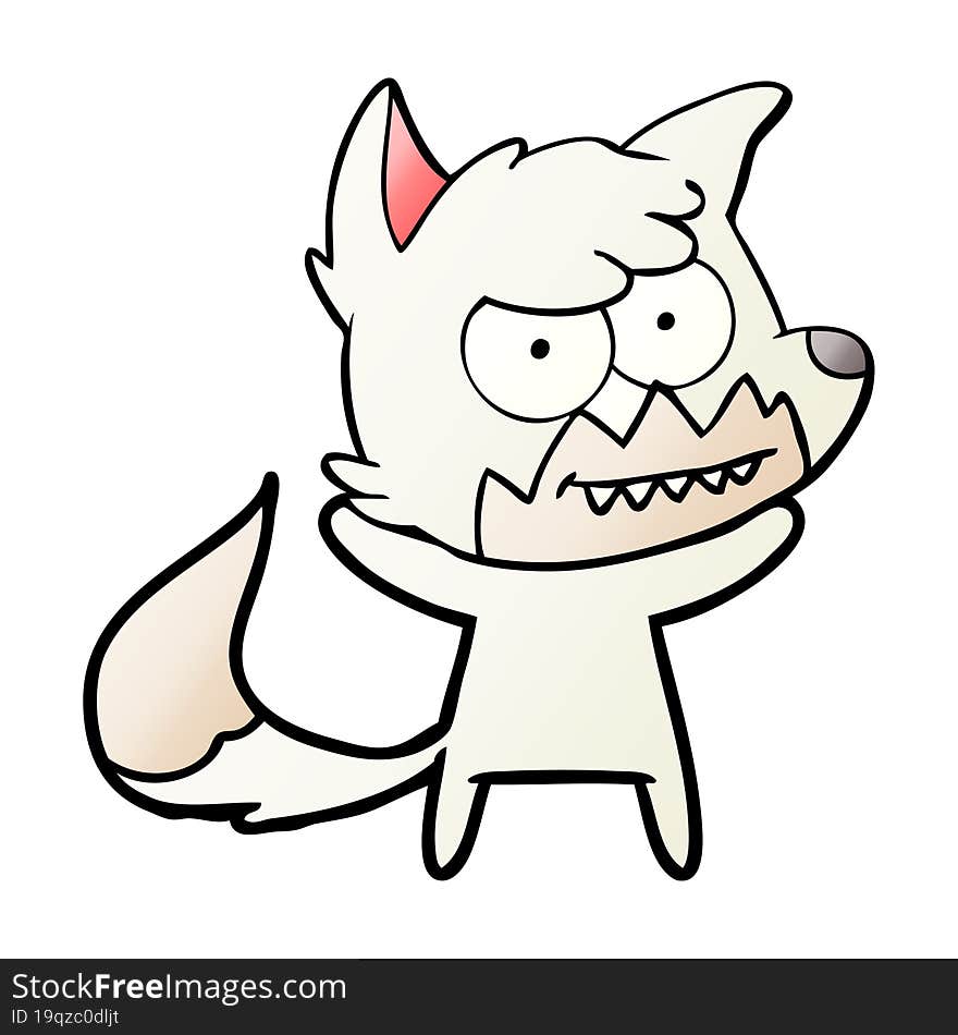 cartoon grinning fox. cartoon grinning fox