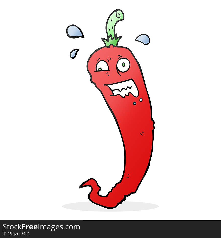 hot chilli pepper freehand drawn cartoon. hot chilli pepper freehand drawn cartoon