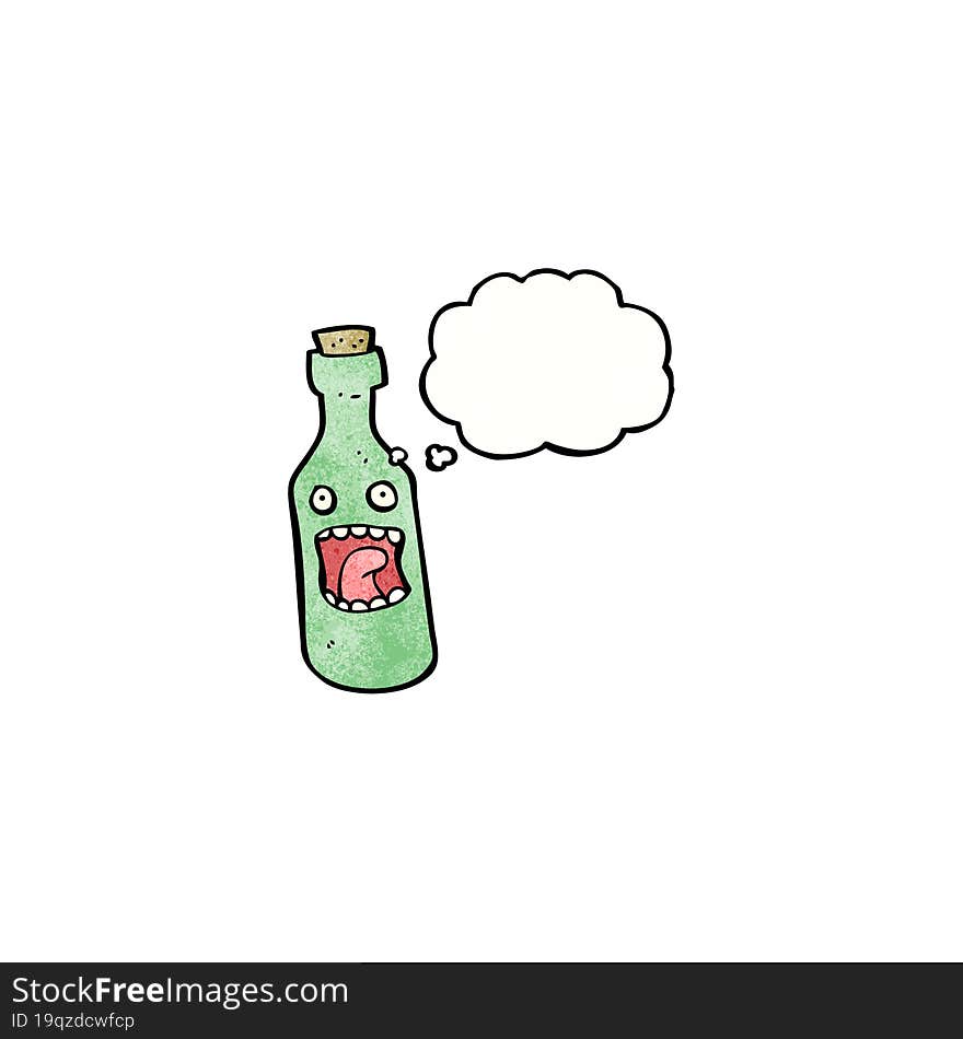 shocked wine bottle cartoon