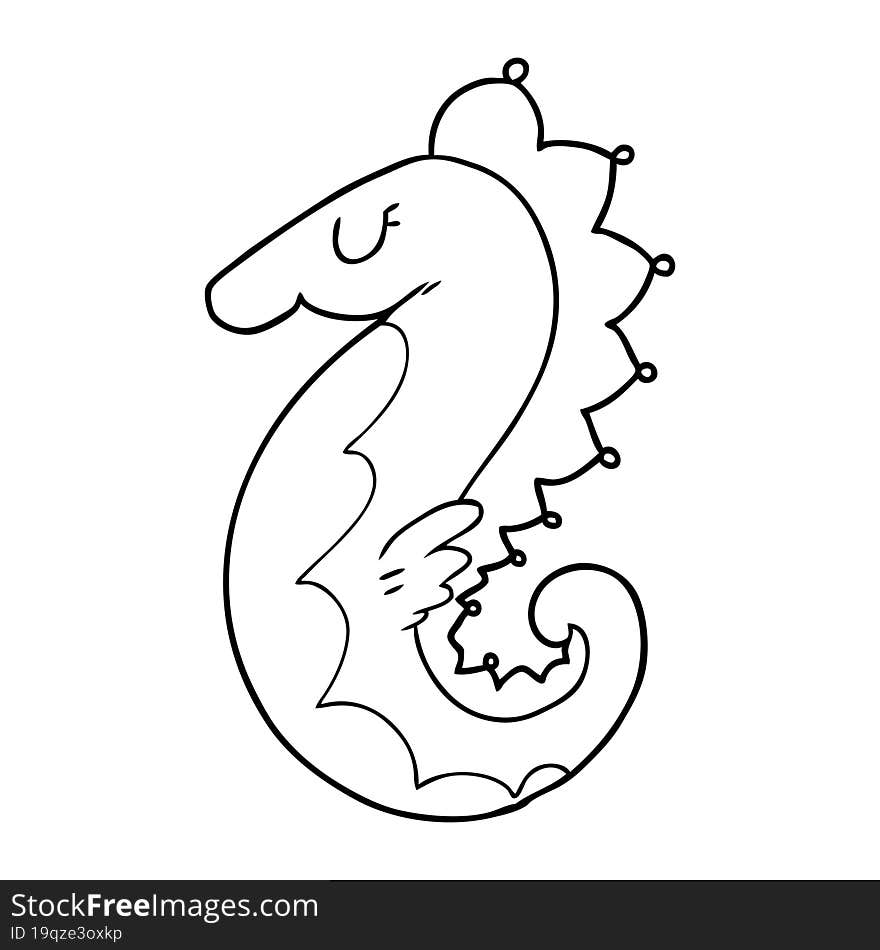 cartoon sea horse. cartoon sea horse