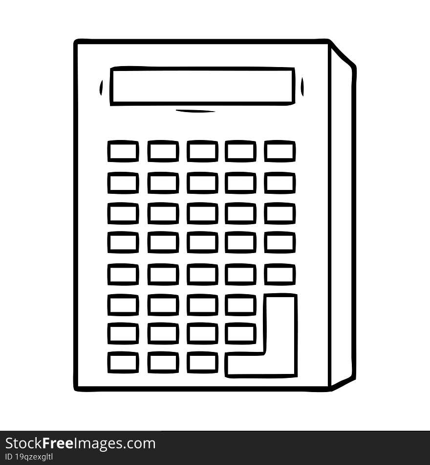 cartoon calculator. cartoon calculator