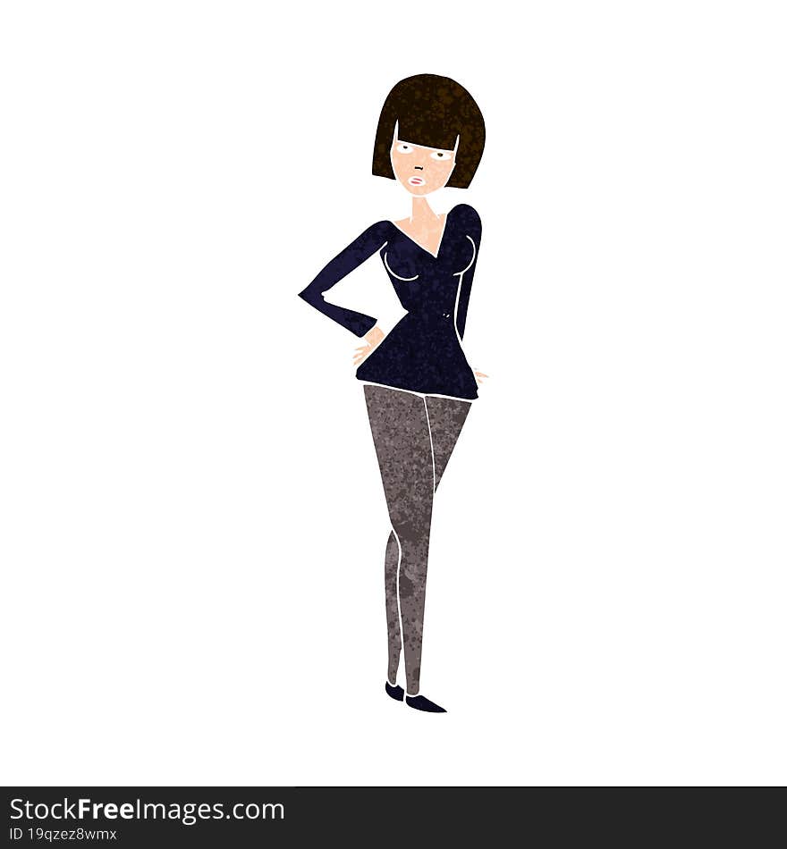 cartoon pretty woman