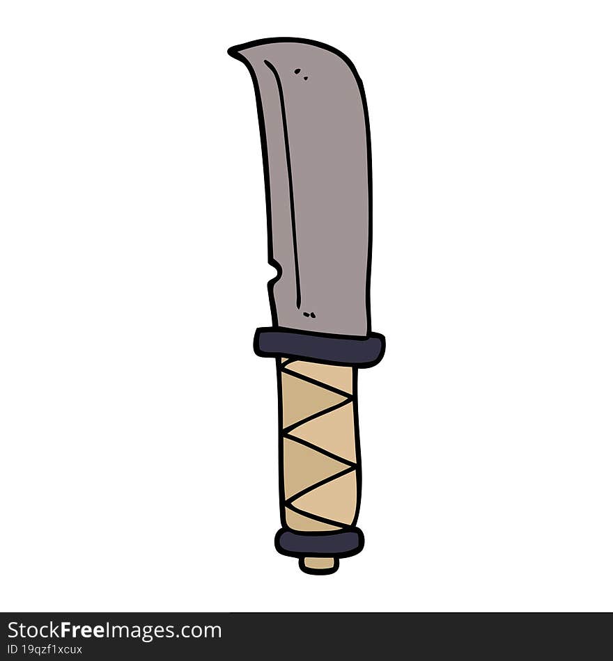 cartoon doodle of a knife