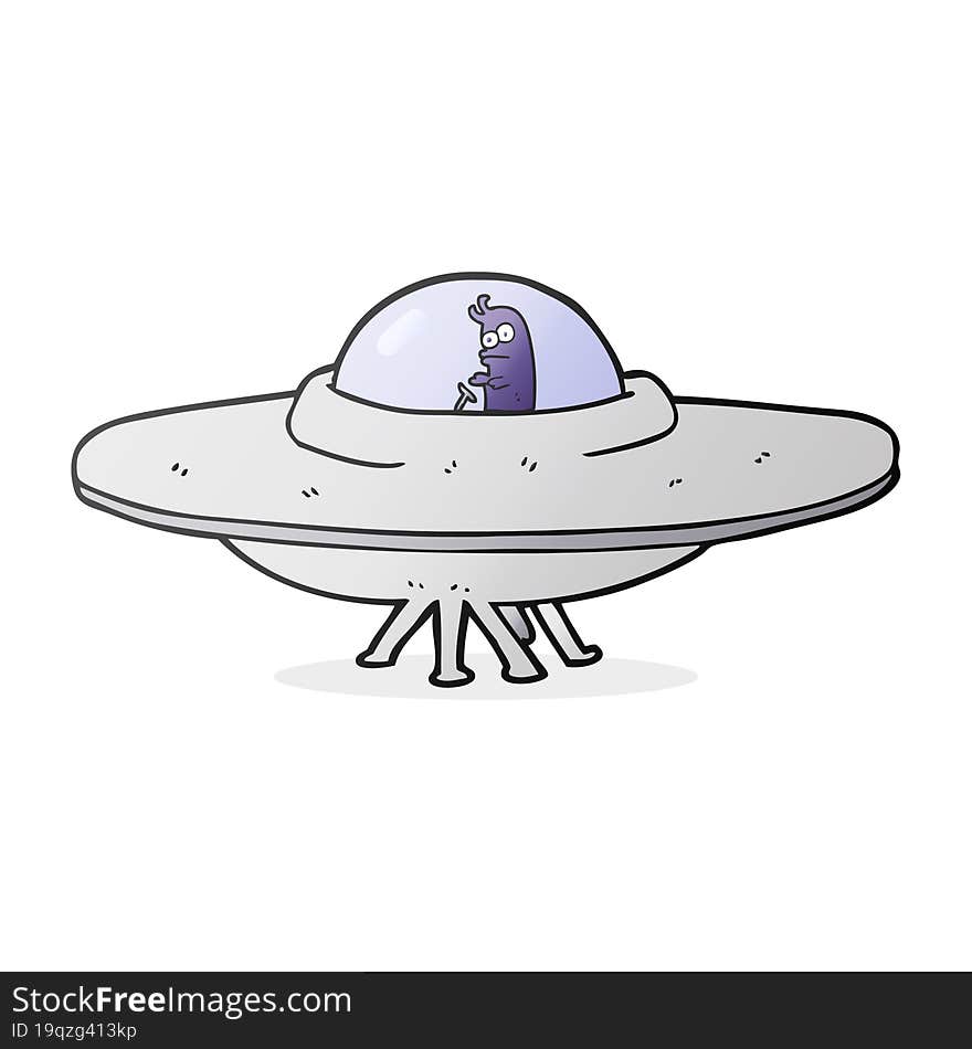 cartoon flying saucer