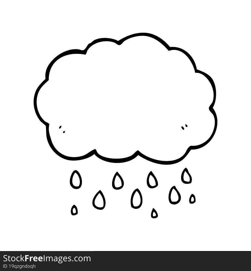 Cartoon Cloud Raining