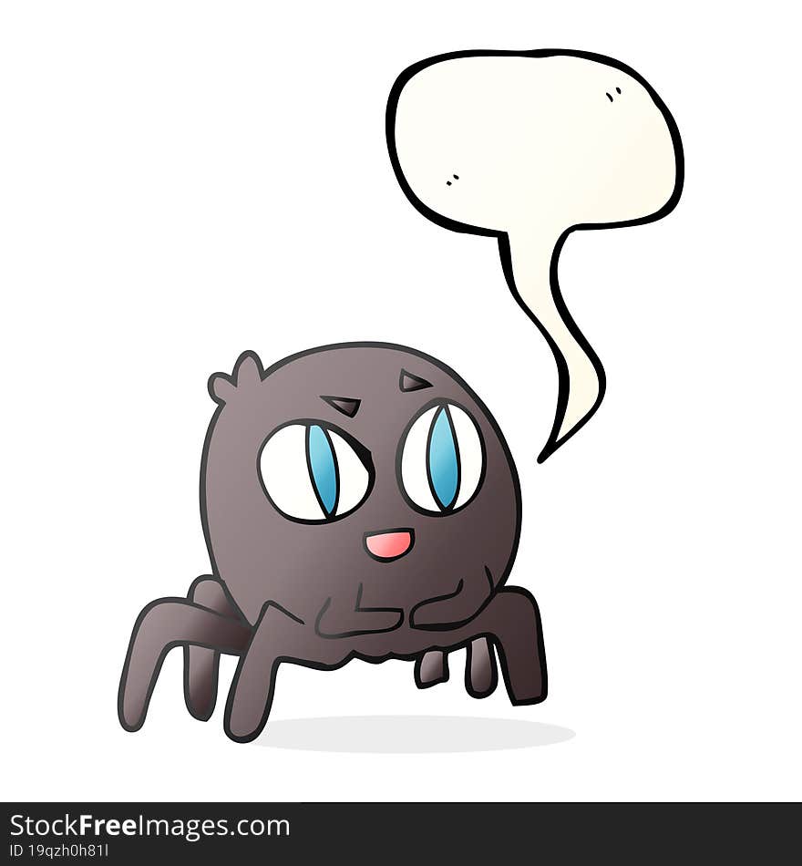 speech bubble cartoon spider