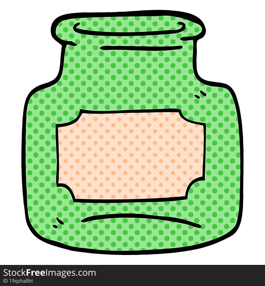 cartoon doodle empty jar