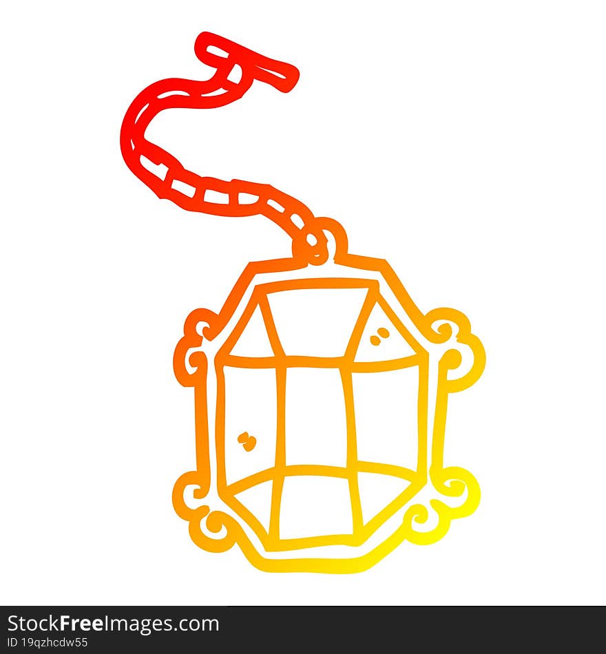 warm gradient line drawing cartoon ruby pendant