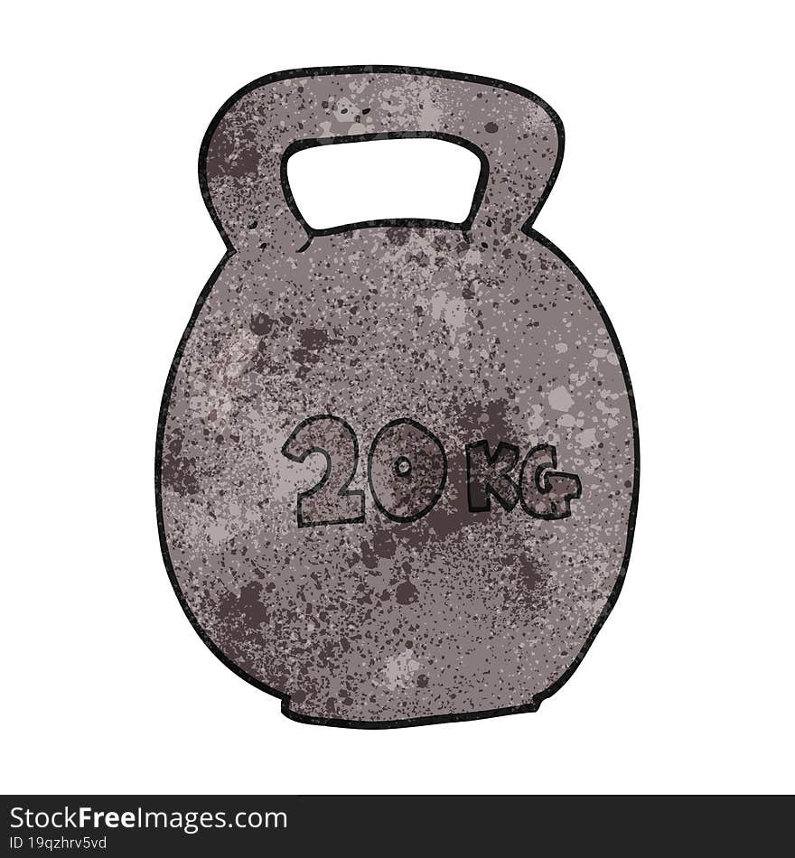 textured cartoon 20kg kettle bell