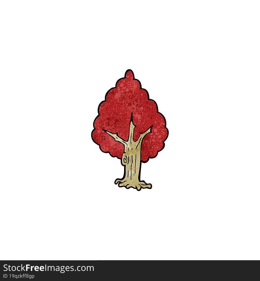 Cartoon Tree In Fall