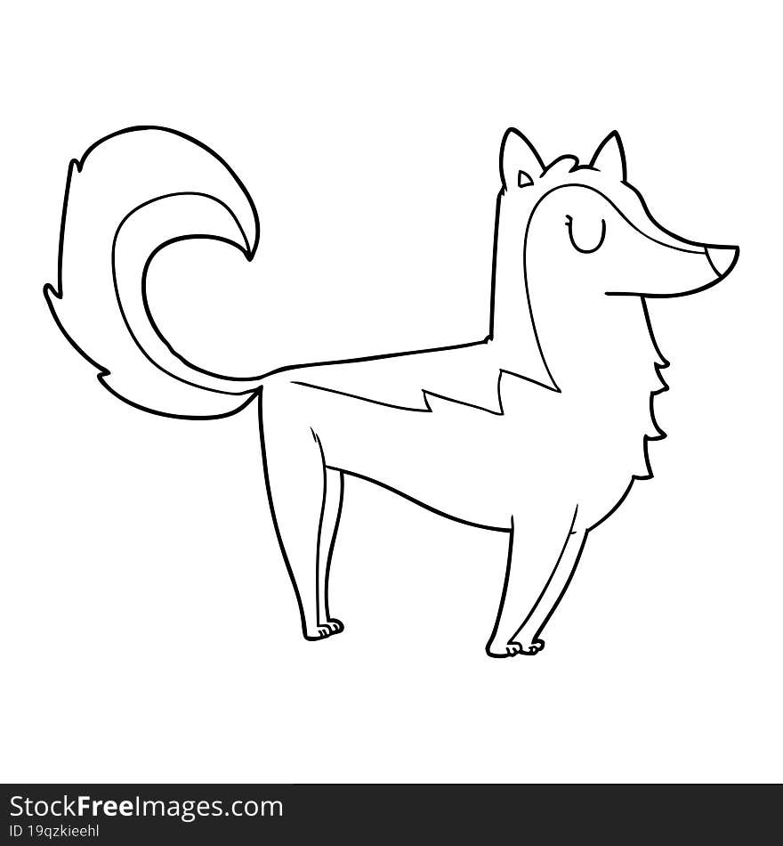 cartoon husky. cartoon husky