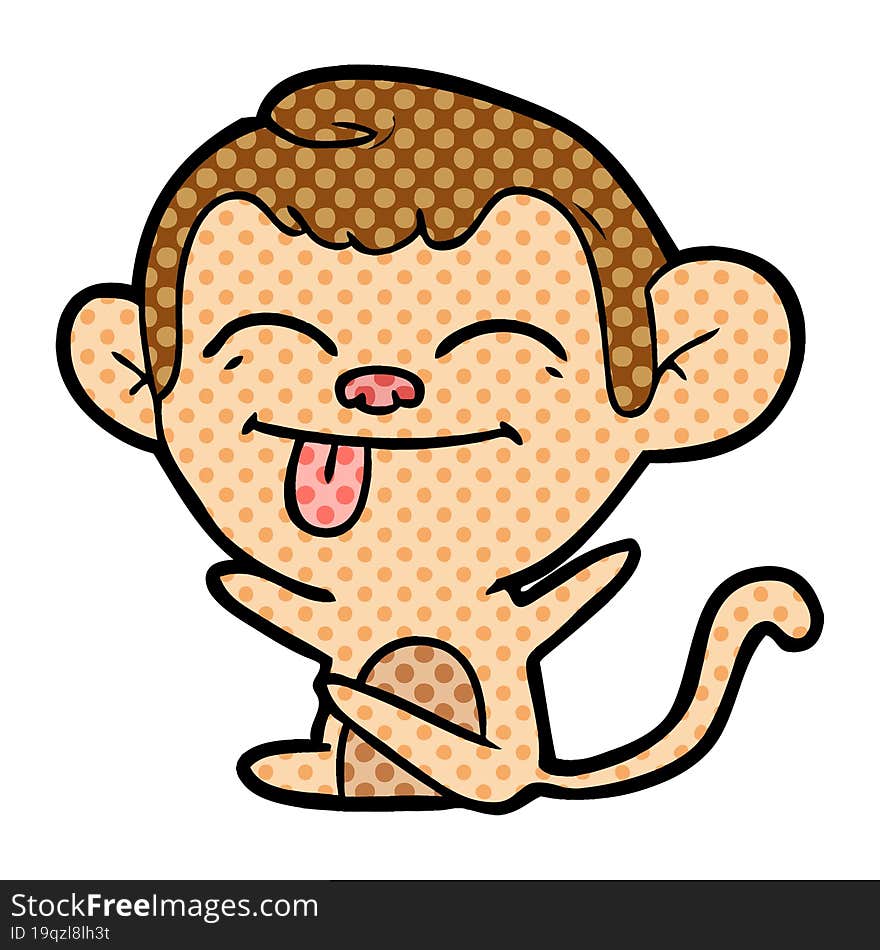 funny cartoon monkey. funny cartoon monkey