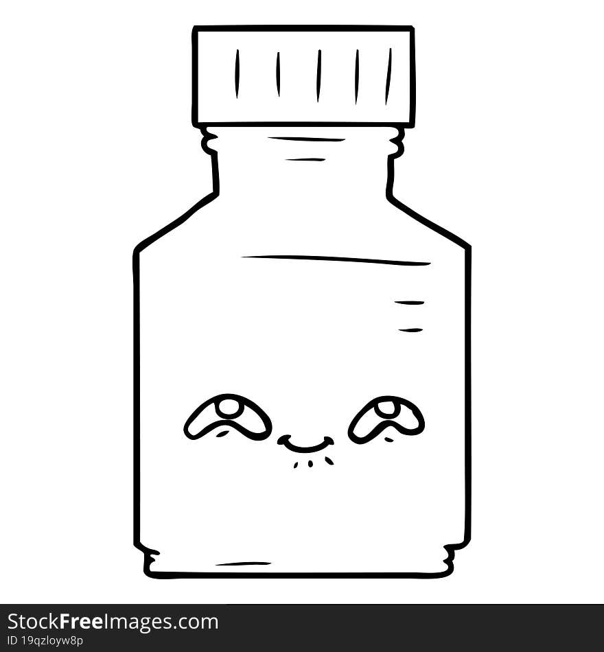 cartoon pill jar. cartoon pill jar