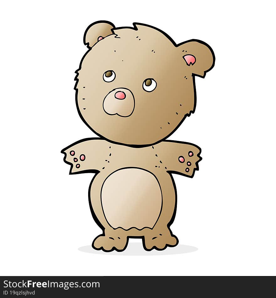 cartoon funny teddy bear