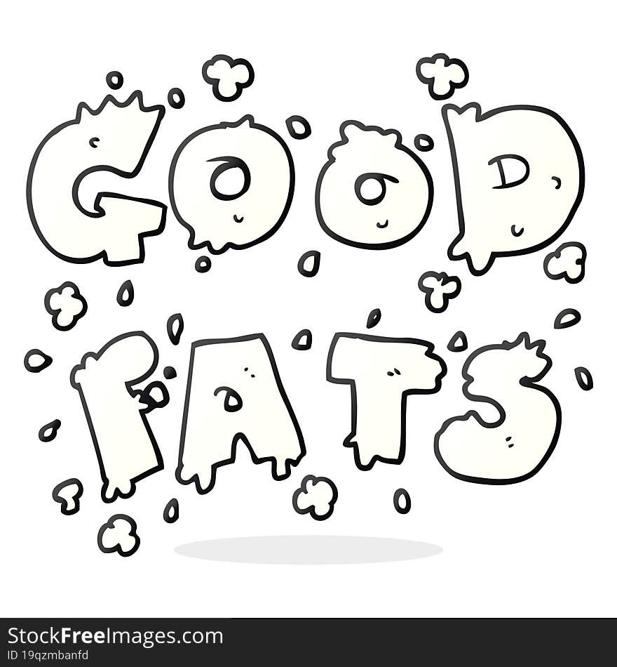 cartoon good fats sign