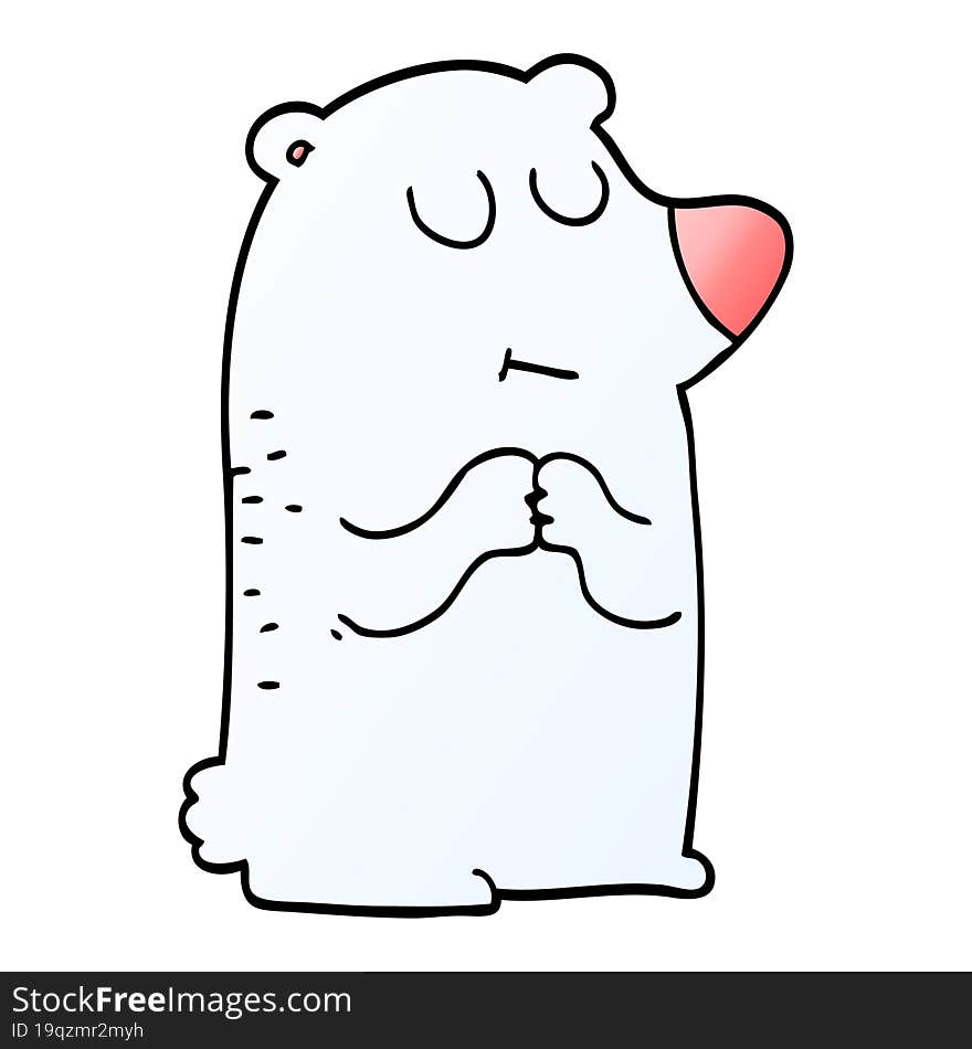 cartoon doodle polar bear